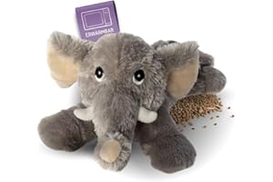 Habibi Plush Classic – 1872 Elefante gris – Peluche térmico con relleno de granos de mijo para calentar en microondas o horno