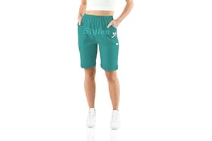 URBAN STITCH Shorts for Women UK Ladies Capri Stretch Pants Crop Trousers Summer Pull On Bermuda Shorts Lounge Loungewear Elasticated Casual Clothes