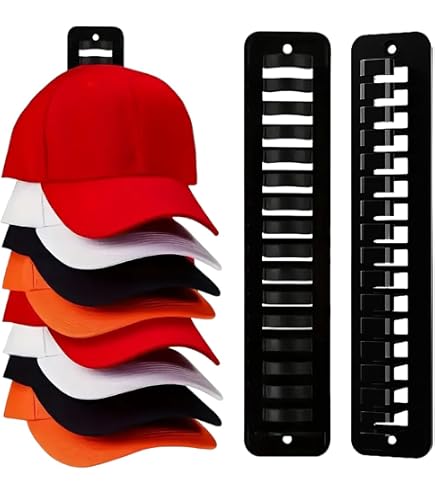 Organizer Per Cappelli SUNFICON – 10 Supporti Con Ganci Adesivi E Metallo – Per Armadio E Parete - 2