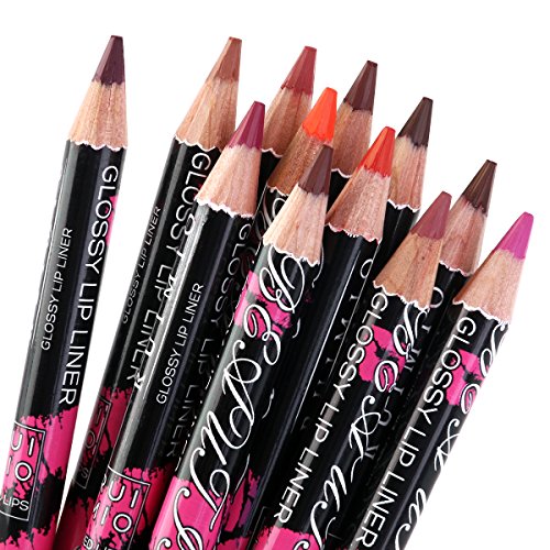 RUIMIO 12 Farben Lipliner Wasserdichtes Lip Liner Set 15cm Lippenkonturenstift - 5