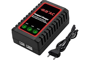 Haisito B3 Lipo laddare för 2S 3S batteri (7,4 V, 11,1 V), kompakt airsoft snabbladdare (100–240 V) för RC Quadcopter RC Drone Car Boat