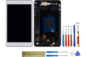 swark Écran tactile LCD compatible avec Samsung Galaxy Tab 4 T230 (blanc + cadre)
