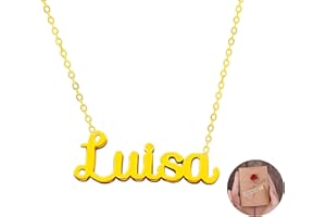 Only faith Collar para mujer con nombre personalizado Acero inoxidable con caja de regalo original Cadena colgante joya personalizada especial para amigas, novios