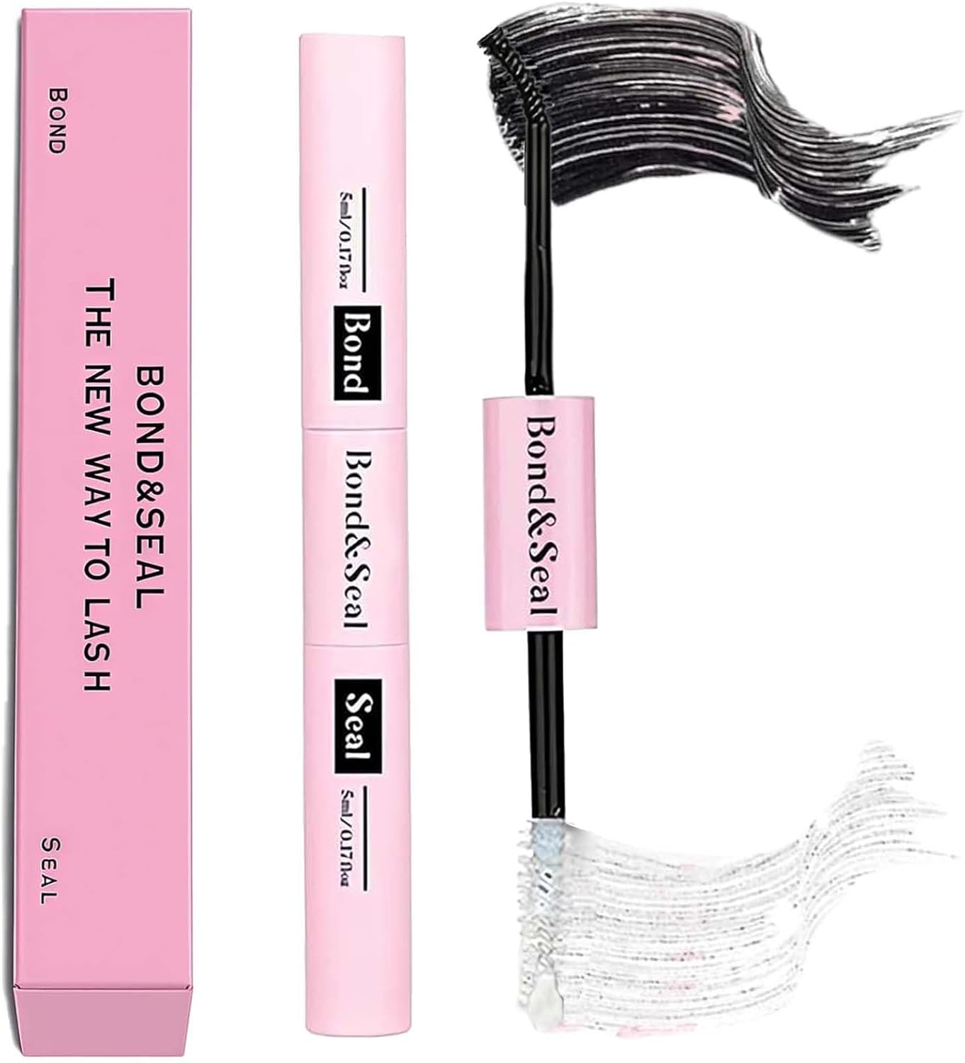 2-in-1 Lash Bond & Seal, Strong Hold Cluster Lash Glue for DIY Eyelash Extensions, Individual-Lashes Glue for Sensitive Eyes