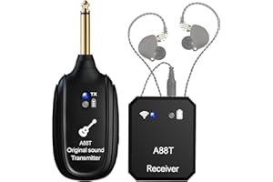 INGPARTNER Wireless in Ear Monitor System 2.4GHz Wireless IEM System with Transmitter, Clip on Receiver Auto-Pairing in-Ear Monitoring for Studio, Guitar, DJ, Live Performance