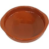 Fackelmann Traditional Clay Pot, Rustic Ceramic Casserole, Suitable for Gas and Electric Cookers, Microwave and Oven, Natural