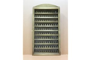 HOMRY Artesanías Sándalo Vitrina colección de dedales Nogal para 120 dedales