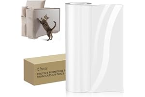 Uross Kratzschutz Sofa Katze Transparent 5m x 43cm, Katzenschutz Selbstklebend Tape Extra Long, Anti Kratz Folie für Katzen, Sofa Couch Schutz Katze, Wandschutzfolie Selbstklebend für Möbel Tür Wand