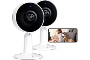 Arenti Dog Camera with App 2.4 GHz Indoor Surveillance Camera with App 2.4 GHz Pet Camera Indoor Camera Baby Camera 1080P HD Night Vision 2-Way Audio Pet Security Camera Motion Detection Alexa 2PC