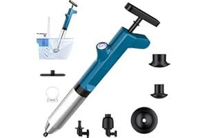 Lytool Toilet Plunger Set High Pressure Air Plunger Drain Blaster Gun Powerful Toilet Plunger, Drain Plunger, Sink Plunger for Toilets, Sink, Bathroom, Shower, Kitchen, Pipe, Floor Drain, Sewer
