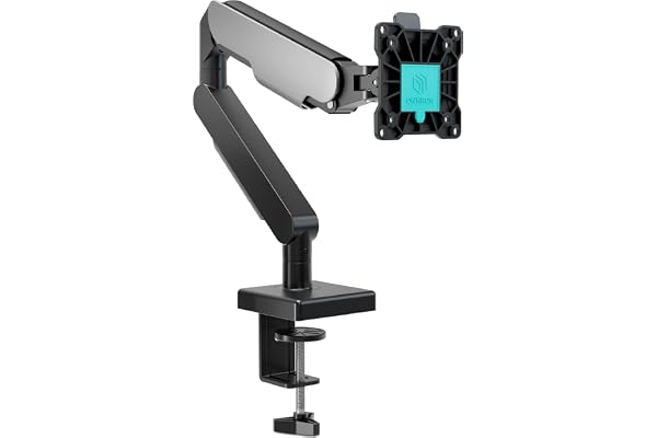 ONKRON Bras Ecran PC de 13-32 Pouces Poids de 9 kg, Support Ecran PC Bureau Ressort à Gaz avec VESA 75x75-100x100, Bras Articulé Écran Plein Mouvement, Support Moniteur Bureau Noir G50-B