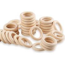 Bivethoi 30 Anelli In Legno Naturale Da 40 Mm – Lisci, Incompiuti, Per Fai Da Te, Gioielli E Decorazioni