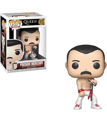 Funko Pop! Rocks: Queen - Freddie Mercury (I Was Born to Love You) | Goodies Officiels Musique - Figurine Vinyle à Collectionner - Idée Cadeau Anniversaire pour Fans et Collectionneurs