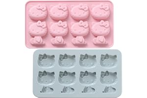 LULIZZIE Brateuanoii 2 Piezas Molde De Silicona Para Caramelos, Grado Alimenticio, Linda Forma De Gatito, Para Dulces, Chocolates, Pasteles, Jaleas