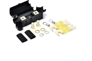 TopHomer Porte-Fusible 12V 20A avec 2 Fusibles à Lame - Anti-Éclaboussures pour Voiture, Camion, Bateau