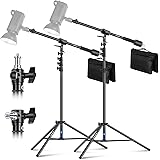 NEEWER Supporto per Luci in Alluminio, Supporto Fotografico Regolabile 9,8 Piedi/3 Metri, Braccio a Braccio, Contrappeso, ecc