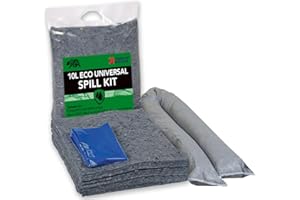 BearTOOLS Eco Spill Control Kit 10L Spills | Environmentally Friendly | 85% Recycled Natural Fibres | Reduce Carbon Footprint | Sustainable Absorbent Solution | UK Made Oils, Fuels