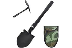 TOLENRE Mini Folding Shovel, High Carbon Steel, Portable Lightweight Outdoor Tactical Survival Foldable Shovel For Backpacking, Camping Gear
