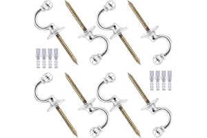 GELUODE 8 Piezas Alzapaños para Cortinas, Alzapaños Decorativos Gancho, Alzapaños Cortinas Pared para Recoger Mejor Las Cortinas, Ganchos para Cortinas para Decoración del Hogar