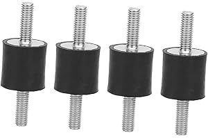 RISEGUN Lot de 4 Isolateurs Anti-vibrations M6, Supports en Caoutchouc Mâles Anti-vibrations, Bobines de Bateau de Voiture pour Compresseurs D'air, Moteurs die-sel, Moteurs à Essence