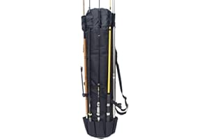 3DTengkit Yabcany Fishing Rod Bag,Portable High-Capacity Fishing Pole Carry Organizer,Multifunction Waterproof Fishing Rod Case Holds 5 Poles & Tackle