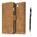 Produktbild iPhone 7 Plus Hülle, iPhone 7 Plus Schutzhülle Leder Hülle, Alfort 2 in 1 Retro Ledertasche Gasdurchlässig Design Dual Use Falten Premium PU Leder Tasche Case Cover Flip Mappen Kasten Abdeckung für Apple iPhone 7 Plus 5.5" Smartphone Funktion Standfunktion Unterstützte Telefone mit einem Magnetverschluss ( Braun ) + Alfort Schwarz Stylus Pen