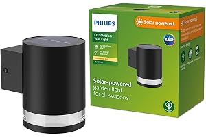 Fyce solcellsdriven vägbelysning för utomhusbruk, 1,5 W, 2700 K, svart, IP44-vädertätad