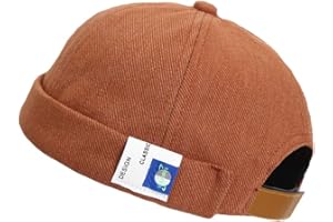 YAMEE Dockercap Berretto Docker da Uomo Berretto da Portuale Cappellino da Portuale Brimless Hat cap Beanie Cappello Rolled Cappello da Marinaio Unisex Skullcap Regolabile (56-58cm)