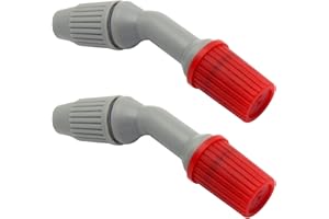 FUNNYTEK Lot de 2 buses de pulvérisation, cônes durables de rechange pour arrosage et nettoyage (buse rouge réglable)