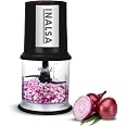 INALSA Electric Chopper Bullet-400 Watts with 100% Pure Copper Motor|Fast Chopping| Twin Blade Technology|0.5 l Capacity| One