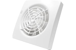 CubeTECH CTEF100t 100mm (4") Quiet Bathroom Extractor Fan with Timer Overrun Delay. White Grill.