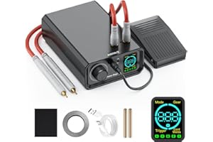 Spot Welder,AWithZ 9000W Battery Spot Welder UK1,Rotary Knob Operation 99 Gears,Foot Pedal Operated, 0.1-0.3mm Spot Welder for Making DIY Battery Packs