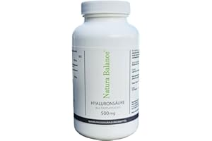 ‎NATURA BALANCE Hyaluronsäure 120 Kapseln a 500mg hochdosiert Hyaluron vegan Made in Germany