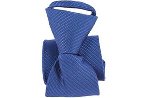 CRAVATE AVENUE SIGNATURE Pomme Carré. Cravate Enfant. Dandy Boy - Bleu Roi, Uni- Bleu