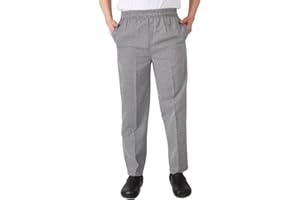 M&Catree Pantalon de Chef Homme Pantalon de Cuisine Pantalon de Travail Respirant Uniformes de Cuisine de Restaurant