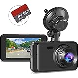 Dash Cam with SD Card Included FHD 1080P Dash Cams for Cars Dash Cameras Record Dash Cam with Night Vision, 170°Wide Angle 3”