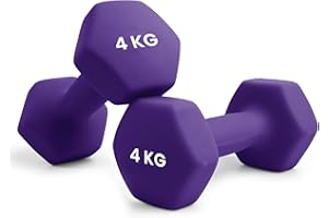 unycos - Pesas y Mancuernas Antideslizantes【Hierro | Neopreno】de 1 kg a 10 kg - Suaves al Tacto para Hombres y Mujeres, Diseño Ergonómico, Anti-Rodadura, Gimnasio en Casa, Fitness