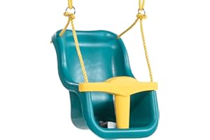 TRIBECCO® Balançoire pour enfants - Aire de jeux - Balançoire en plastique pour bébés et tout-petits - Turquoise