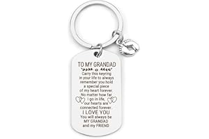 Hoosmoon Father's Day Gifts for Grandad, Grandad Fathers Day Gift, Grandad Keyring, Grandad Gifts from Grandson, Grandad Birthday Christmas Gifts, Grandad Presents, Grandad Gifts for Fathers Day