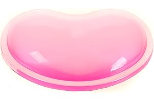 HIMRY Doux Repose-poignet, Cristaux Gel, en forme de coeur, Ergonomique Crystal Gel, Poche de Gel pour Soulager le Poignet, rosa, KXC5112 pink