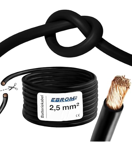 Batteriekabel 50 Mm² Mit Schnellverschluss – Massekabel Schwarz, Flexibel & Verpresst