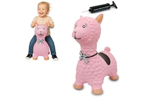 JAMARA 460543 Lama Jouet Sauteur avec Pompe, sans BPA, jusqu'à 50 kg, favorise Le Sens de l'équilibre et la motricité, Robuste et résistant, Facile d'entretien