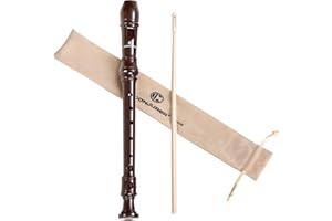 CONJURER Blockflöte für Kinder Anfänger Sopran Blockflöte Deutsche Griffweise aus Abnehmbar ABS Harz Kunststoff, 8-Loch Flöte für Erwachsene, Recorder mit Reinigungsstift und Bedienungsanleitung, Brown