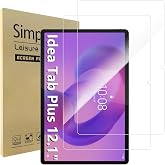 Simpeak 2 Pieces Glass Screen Protector Compatible for Lenovo Idea Tab Plus 12.1 Inches, Tempered Without Bubbles / HD / Anti