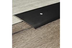 PROVISTON barre de seuil | Aluminium anodisé | Bronze foncé | Largeur 80 mm | Hauteur 3,5 mm | Longueur 1000 mm | À visser côté latéral | Barre de jonction | barre de recouvrement | 1 pièce