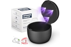 BEIERMU Multifunktions-Box für Zahnspangen & Prothesen – Zahnspangenbox Prothesendose mit UV-Licht, Belüftung, Aufbewahrung und Einweichfunktion – Ideal für Retainer, Teil- und Vollprothesen, Mundschienen