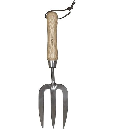 Rastrello da giardino Larghezza Lavoro 9 cm 5 denti Piccolo Rastrello Manico Ergonomico Antiscivolo Acciaio Qualità Superiore Allentare Pavimento Strumenti Giardino