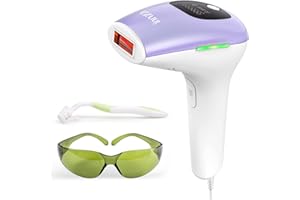 INNZA Epilatore Luce Pulsata a Casa 999.000 Flash Indolore e 2 Modalità di Flash e 5 Energia Livelli Depilatore Luce Pulsata per Viso,Corpo,Schiena,Gambe,Linea