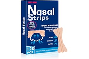 LMOHBJ 120 Pièces Nasal Strips Bandelette Nasales,Dispositifs anti Ronflement Efficace Puissant,Ecarteur Nasal Taille Large Patch Anti Bandelette Nasales Pour une Meilleure Respiration (Teint)