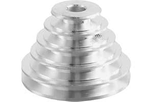 Zilimontt Aluminium-Pagoden-Riemenscheibe, 14 mm, 22 mm, 5-stufiges Getrieberad für Tischbohrmaschine, V-förmiger Zahnriemen, Motorwellen-Antrieb, hohe Qualität (14 mm)